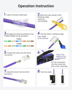 VCELINK Ethernet Crimping Tool Kit 105-in-1 for CAT7/CAT6A/CAT6/CAT5E/CAT5, RJ45 Crimp Tool Set with an Ethernet Crimper, Cable Tester, Wire Stripper and Cutter in a Cloth Bag