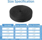 2 in 1 Heat Shrink Braided Sleeving, 3/8 Inch Shrinkable Fabric Sleeve Heat Shrink Insulating Tubing for Hose/Cable/Wire Protection (3/8"(10mm), 30FT)