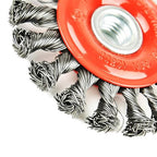 A A IN 8Pack Wire Wheel for Angle Grinder, 4 Inch Twisted Knotted Grinder Wire Wheel Brush with 5/8"-11 Threaded Arbor for Angle Grinder,Carbon Steel Wire Cup Brush for Rust,Corrosion,Paint Removal