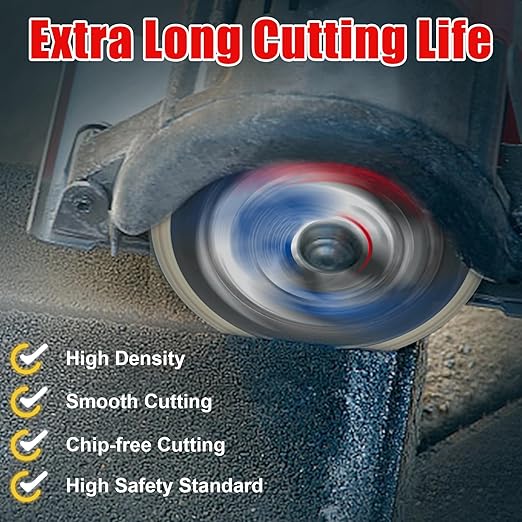 7" Diamond Saw Blades for Angle Grinder, X-Turbo Tile Cutting Blade for Dry & Wet Cutting, Fast Smooth Cutting for Alabaster Concrete Granite Marble 1PC