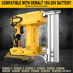18 Gauge Cordless Brad Nailer Compatible with Dewalt 20V Battery (Not Included), Nail Gun/Staple Gun Battery Powered with 2000 Nails, Drives up to 1-1/4in Nails & Crown 7/8in Staples