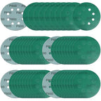 5 Inch 8 Hole Sanding Discs, 50 Pcs Wer Dry Sandpaper 800 Grit Hook and Loop Green Polyester Film Backed Sanding Disc for Random Orbital Sander Wood Car Metal Plastic (800 Grit, 50 Pack)