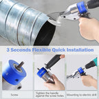 360° Pivoting Drill Metal Shear Attachment - for Curved & Straight Cutting, Professional Power Tool Accessory for Cordless & Corded Drills, Metal Cutter for Iron, Aluminum & Copper Sheets- B