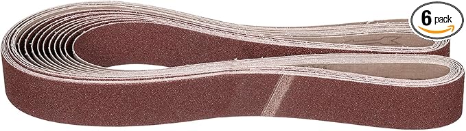 2 x 72 Inch Sanding Belt, 6 Pcs 80 Grit Knife Sharpener Belts Work Sharpening for Belt Sander Knife Carving Tool Metal Working