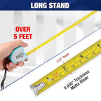 WORKPRO Mini Tape Measure, 3 Pcs 12FT Auto-Lock Easy Reading Tape Measurement, Inch/Metric Scale Pocket Size Small Tape Measure for Engineer, Portable, Lightweight, ABS Protective Casing