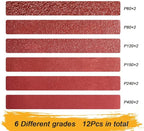 S SATC 12PCS Sanding Belts 4×36-Inch Sanding Belt Belt Sander Belt Sander Paper (2 Each of 60, 80, 120,150,240,400 Grits) Aluminum Oxide