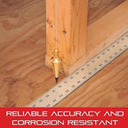 Solid Brass Plumb Bob, Brass Construction, Stainless Steel Point, Professional Centering Tool, Replaceable Tip (16oz)