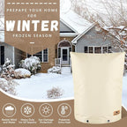 Backflow Preventer Insulation Cover - Water Pipe Insulation Sprinkler Cover for Outside - Insulated Backflow Cover Pouch for Irrigation Back Flow Valve in Winter or Sun Exposure (24" W x 36" H, Sand)