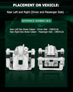 SCITOO 19B3413A 19B3412A Rear Left & Right Disc Brake Calipers Assembly w/Bracket For Hyundai For Sonata 2008-2010