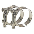 AKIHISA 2 Pack 92-97mm ID Range T-Bolt Hose Clamp,304 Stainless Steel Adjustable Heavy Duty Pipe Strap Clamps