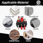 Diamond Core Drill Bit Set - 6pcs (6/8/35mm+20mm Drilling Milling Bit+35mm Beveling Chamfer Bit+HEX) Diamond Hole Saw Kit for Porcelain Ceramic Tile Marble Granite
