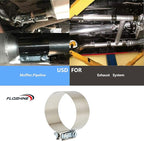 Butt Joint Band Clamps,Exhaust Muffler Clamp Exhaust Pipe Clamps Sleeve Stainless Steel (2, 6'')