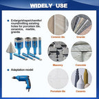 Tile Hole Saw Kit - BRSCHNITT Diamond Core Drill Bit Set 6/6/8/10/20/25/35mmDrill Bit &1 3/8" Diamond Chamfer Bit for Porcelain Tile Ceramic Marble Granite