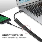 10ft - 1/2 inch Cord Protector Cable Sleeve Split Wire Loom Tubing for Power Cord Audio USB Cable, Cord Sleeve Cable Management for TV Computer, Cord Protectors from Pets Chewing, Black