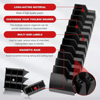 20PCS Magnetic Modular Wrench Organizers for Tool Drawers, Adjustable Wrench Storage Holder with Label for Tool Box and Drawer Organization