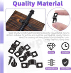 Swpeet 25Pcs 8mm Two Hole U Bracket Clamp with 50Pcs Self-tapping Screws Kit, U-Clamps, Metal Pipe Clamps, Pipe Strap Clamps, Conduit Tension Clips for Fixing Pipe or Cable