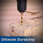 COMOWARE 120 Pcs Metric Drill Bit Set -Titanium Small Drill Bit Set, HSS, Micro Drill Bit for Wood, Plastic, Steel, (1 mm to 3.5 mm)