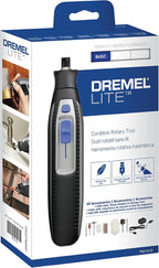 Dremel Lite 7760 N/10 4V Li-Ion Cordless Rotary Tool, Variable Speed Multi-Purpose Kit, USB Charging, Easy Accessory Changes - Perfect For Light-Duty DIY & Crafting, Sanding, Engraving and Polishing