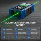 SainSmart Dual Laser Measuring Tool, 393Ft/120M Green Bilateral Distance Meter with Backlit LCD, Rechargeable, Multi-Unit (Ft/in/M), Electronic Level, Length/Area/Volume/Angle Sensor/PC Data Transfer