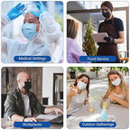 JMU 1000 Pcs Disposable Face Masks for Adults, 4-Ply ASTM Level 3 Medical Masks, White