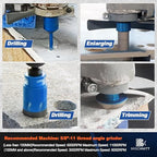 Diamond Core Drill Bit Set - 6/6/8/20/25/35/50/75/100mm Tile Hole Saw Kit for Porcelain Tile Ceramic Marble Granite 4/5”&2“Finger Chamfer Bit