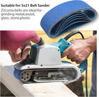 3 Inch x 21 Inch Sanding Belts, 36 Grit 3x21 Zirconia Sanding Belts, 3 x 21 Belt Sander Sanding Belts for Metal Polishing, Derusting, Woodworking(3x21in,36 Grit)