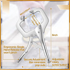 Yexiya 10 Pcs Locking C Clamp, Locking Pliers Adjustable Welding Clamp with Regular Tip and Swivel Pad for Shop Home Farm and Auto Workshop Woodworking, Cabinetry, Repair (6 Inch)