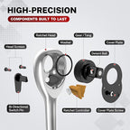 TOMMARS 1/2 inch Drive Ratchet, 72-Tooth Quick-Release Socket Ratchet Wrench Handle Reversible