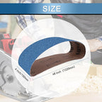 6x48 Inch Sanding Belts 9 Pcs 3 Grits Sizes (3 Each of 80/120/150 Grits) Heavy Duty Belt Sander Zirconia Belt Sander Paper for Wood, Metal, Stainless Steel, Cars, and Furniture