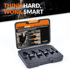 THINKWORK M35 Cobalt Spiral Flute Step Drill Bit Set, 5 Pcs Single Size HSS Step Bits (1/8"-3/4"), Small Size EDC Unibit with 1/4" Shank Step Bits for Metal, Aluminum, Steel, Wood Plastic