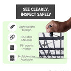 Flex Vue Inspection Mirror with Threaded Adapter, 8 inch x 10 inch - 2 Pack