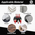 Diamond Core Drill Bit Set - 7pcs (6/8/10/20/35mm+35mm Beveling Chamfer Bit+6mm Carbide Drill Bit) Diamond Hole Saw Kit for Porcelain Ceramic Tile Marble Granite