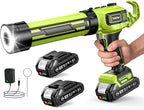 Electric Caulking Gun 20V, Cordless Caulking Gun with 2 x 2.0Ah Batteries, LED Light, Variable Speed, 10 OZ-10.1 OZ Battery Sealant Gun Tool for Filling, Sealing