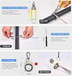 Stainless Steel Cable Tie Gun Set - With 150pcs Heavy Duty Cable Ties，Special Tool For Fastening And Cutting Metal Zip Ties-for Chain Link Fence Parts, Wire Fence Rolls,Exhaust Wrap, Outdoor Fences