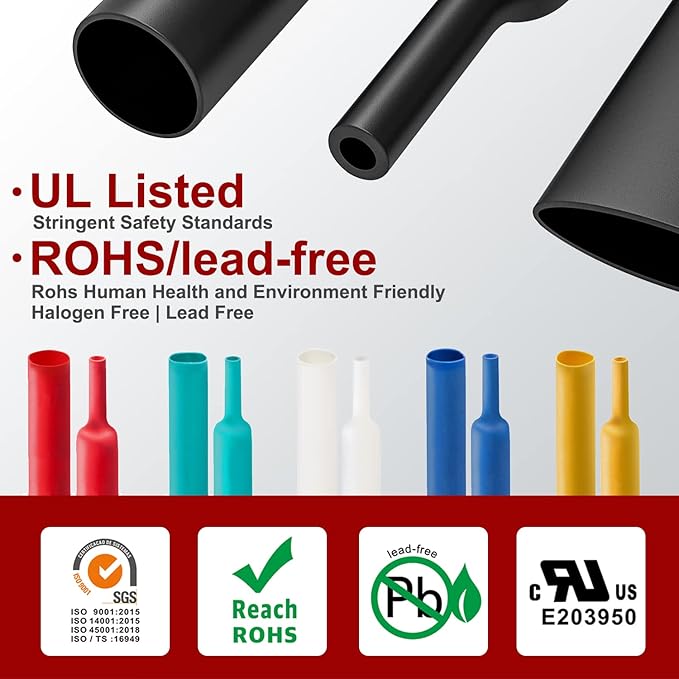 Chanzon 2:1 Ratio 1/24" (1mm) Heat Shrink Tubing 8Ft Roll (2.5M Total Length) Yellow Polyolefin Sleeving Wrap Shrinking 2 to 1 1pcs