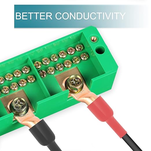 Battery Cable Ends, 8PCS 6 Gauge Wire Connectors 3/8 Copper Wire Lugs, Bare Copper Eyelets with Heat Shrink Tubing