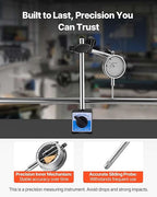 VEVOR Dial Test Indicator, 0.001 inch Accuracy, 0-1 inch Measuring Range, Easy to Read Large Dial, Professional for Internal Diameter Measurement, Runout Detection, Flatness Inspection