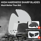 Kerry PVC Pipe Cutter, Up to 1-5/8" Ratcheting Heavy-Duty PEX POLY PE Plastic Hoses and Plumbing Tube Cutting Tool, Sharp Stainless Steel Blades, Thicken Aluminum Body Extended Handle