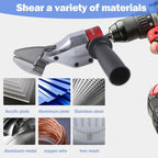 Professional Sheet Metal Cutter Drill Attachment, Heavy Duty Metal Shear Attachment with 360° Pivoting Handle, Power Tool Accessory for Curved & Straight Cutting on Steel, Aluminum & Iron- R
