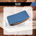 3x18 Inch Sanding Belts 21 Pcs 7 Grits Sizes (3 Each of 40/60/80/120/150/240/400 Grits) Heavy Duty Belt Sander Zirconia Belt Sander Paper for Wood, Metal, Stainless Steel, Cars, and Furniture