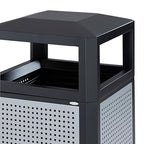 Safco Evos Steel Trash Can, 38 Gallons, Indoor and Outdoor Use, Commercial Garbage Can with Plastic Liner