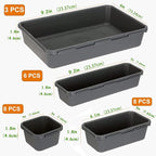 25 PCS Interlocking Desk Drawer Organizer Separator for Office,Bathroom,Kitchen,Makeup,Tool（4 Sizes）