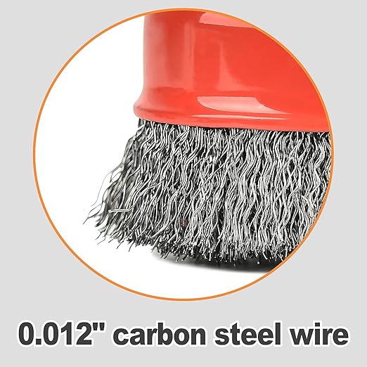 A A IN 8Pack Wire Wheel for Angle Grinder, 3 Inch Grinder Wire Wheel Brush with 5/8"-11 Threaded Arbor for Angle Grinder, 0.014'' Carbon Steel Crimped Wire Cup Brush for Rust,Corrosion,Paint Removal