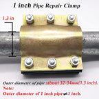 Water Pipe Repair Clamp for 1 inch Pipe(OD of The Applicable Pipe is About 1.33 inch),Leak Sealer for Pipes and Plumbing,Length About 4 inch,Suitable for PE/PPR Pipes,Steel/Iron Pipes