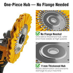 2PCS 8" Airway Buffing Wheel with 5/8" Arbor Flange-Free Hub, Yellow Buffing Wheels for Angle Grinder, Metal Polishing Wheel for Aluminum Wheels Stainless Steel Oxidation Removal