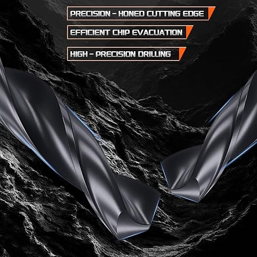 Drill Bit, 4.5mm Cutting Diameter, 4241 HSS Nitriding Black 118° Cutting Angle Versatile Jobber Bits - (Applications: for Drilling Plastic Wood Soft Metal), 12-Pieces