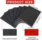 18PCS 3 x 4 Inch 180-3000 Grit Sanding Sponge，Ultra Fine Sanding Sponges Pads，Soft Foam Hand Sanding Block Dry Wet Sandpaper Blocks for Model Drywall Metal Wood Furniture Polishing