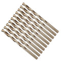 Drill Bit, #1 Cutting Diameter, 4341 HSS Gold Finish 135° Cutting Angle Number Jobber Bits - (Applications: for Drilling Soft Metal Plastic Wood), 10-Pieces