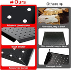 4Pcs Metal Pegboard Panels for Wall，Peg Boards for Garage Tools Pegboard Storage Organizer for Workbench, Shop，Bathroom，Office and Gaming Setup With Customizable Hanging Solutions (Black, 24" x 12")