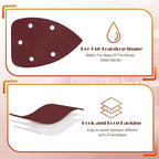 600 Grit Mouse Sander Sandpaper, Jamiikury 5 Hole Detail Sander Sandpaper Palm Sander Paper Mouse Sanding Pads Hook and Loop Sanding Sheets - Pack of 20